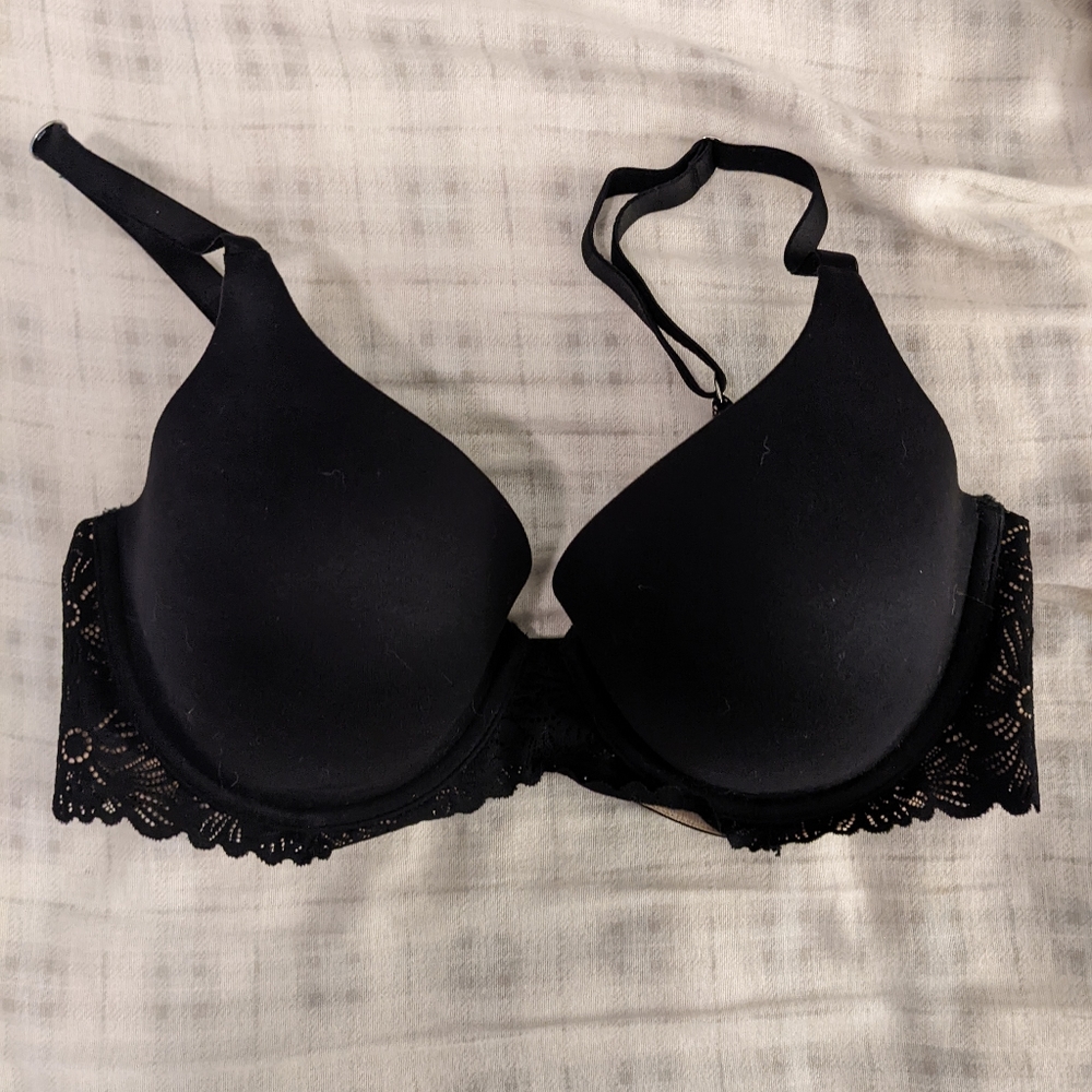 2/$30 aerie real sunnie full coverage bra 32dd black